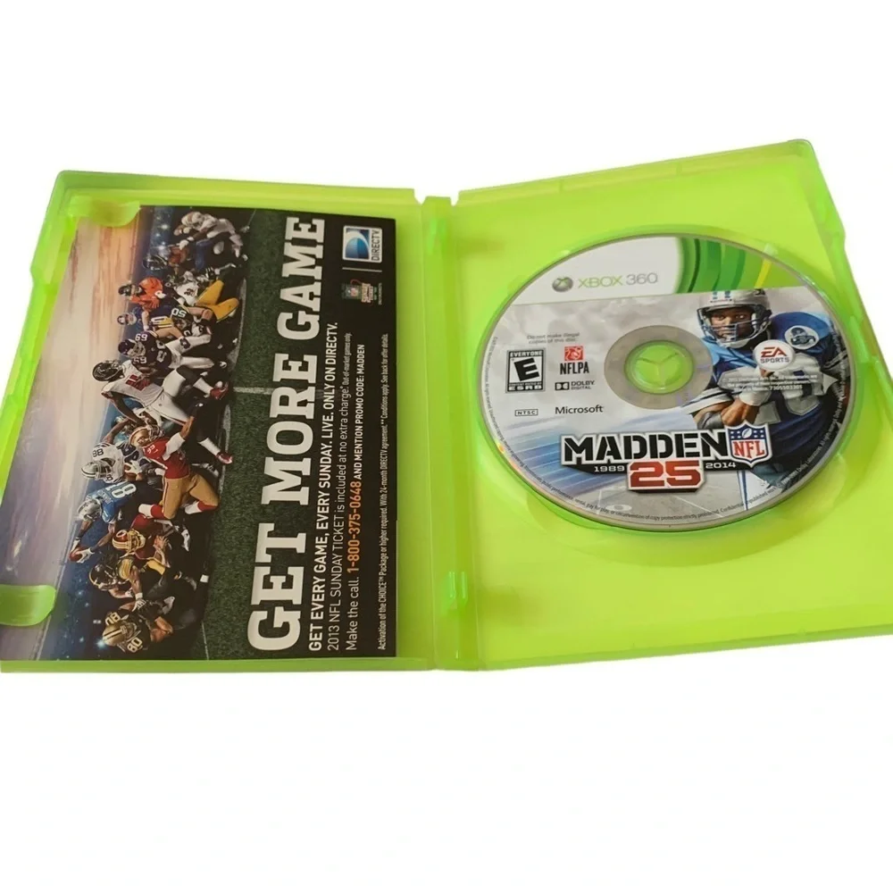 XBOX 360 Madden 25 NFL Disc & Manual Tested Pre Owned Only Played Once